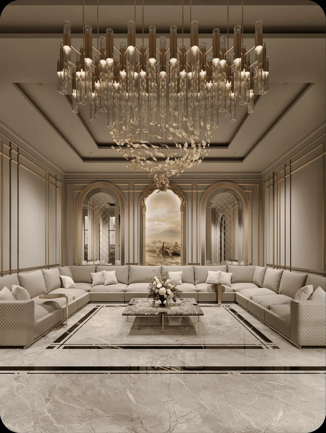 Majlis with Reception interior design project by Eng. Ahmad Almobayed