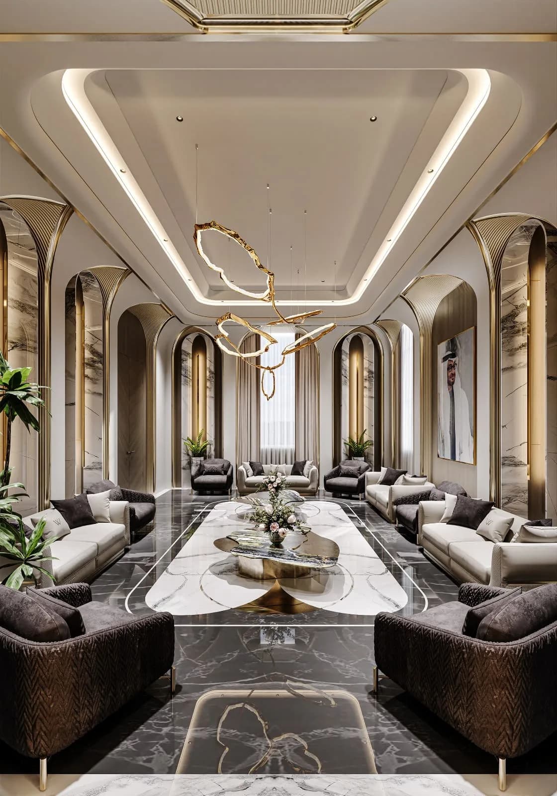 Image 1 of majlis design "Men's Majlis" in Abu Dhabi, Ras Al Khaimah – Eng. Ahmad Almobayed