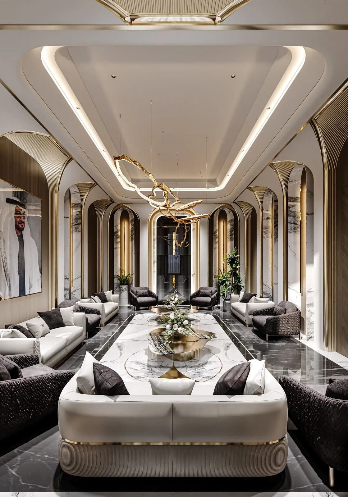 Image 2 of majlis design "Men's Majlis" in Abu Dhabi, Ras Al Khaimah – Eng. Ahmad Almobayed