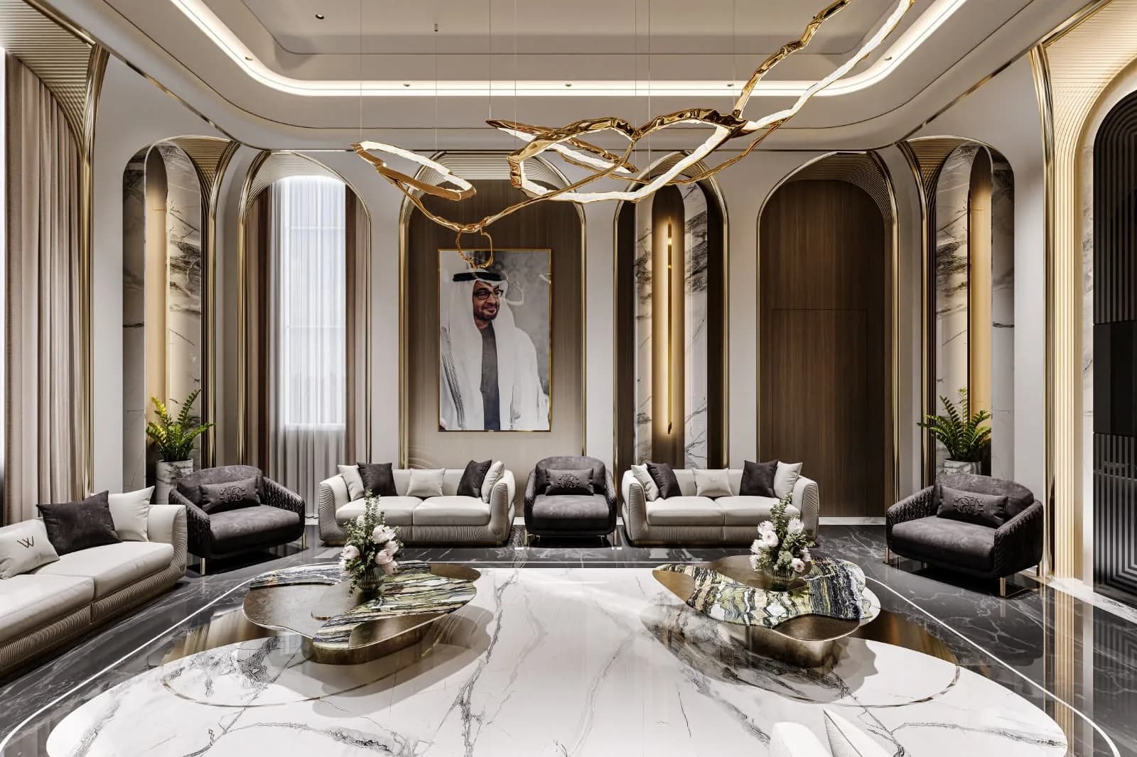 Image 3 of majlis design "Men's Majlis" in Abu Dhabi, Ras Al Khaimah – Eng. Ahmad Almobayed