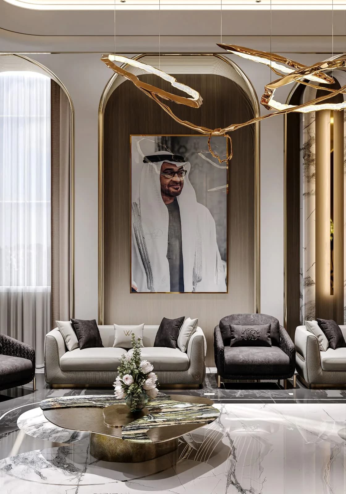 Image 6 of majlis design "Men's Majlis" in Abu Dhabi, Ras Al Khaimah – Eng. Ahmad Almobayed