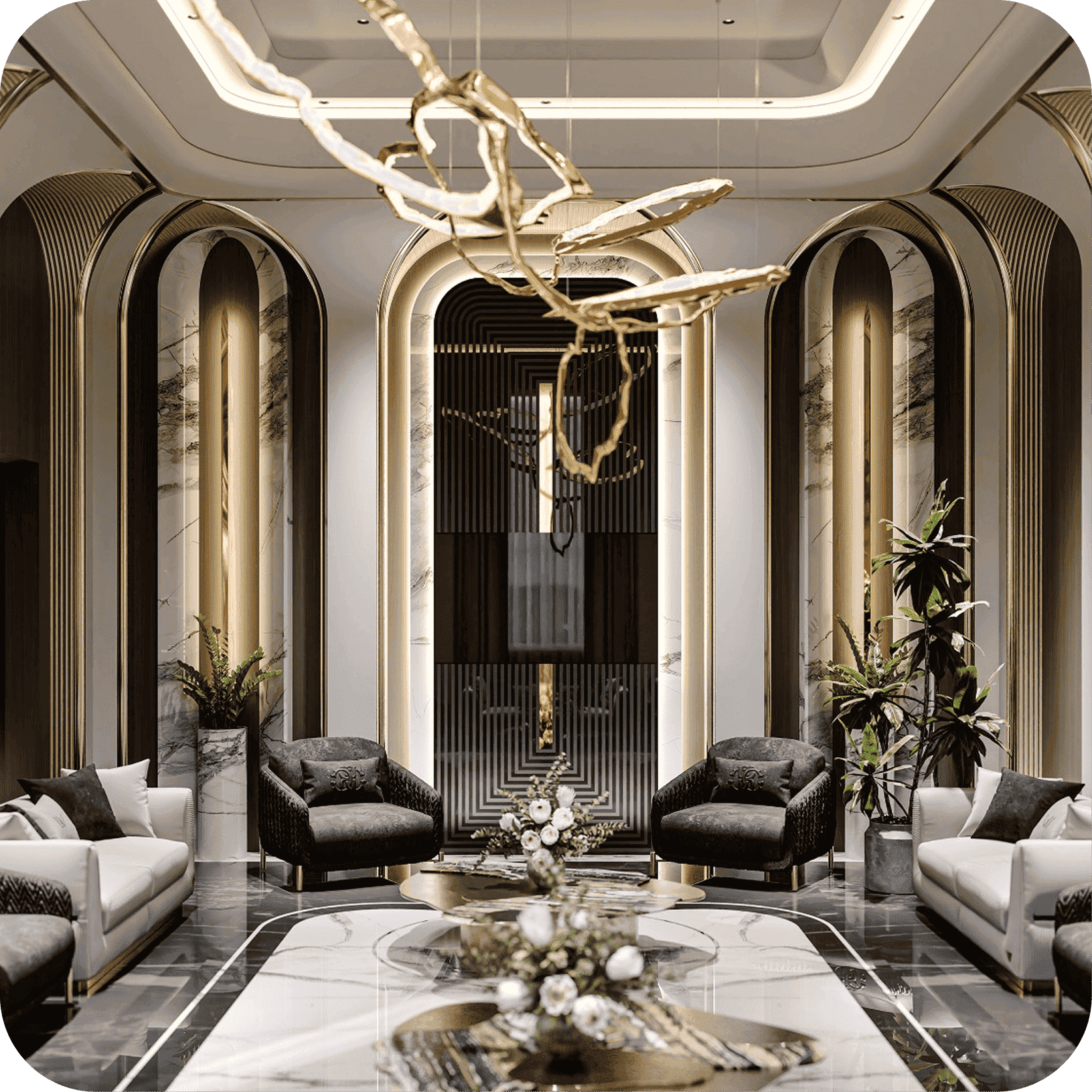 مشروع مجلس رجال – تصميم داخلي بإشراف المهندس أحمد المبيض