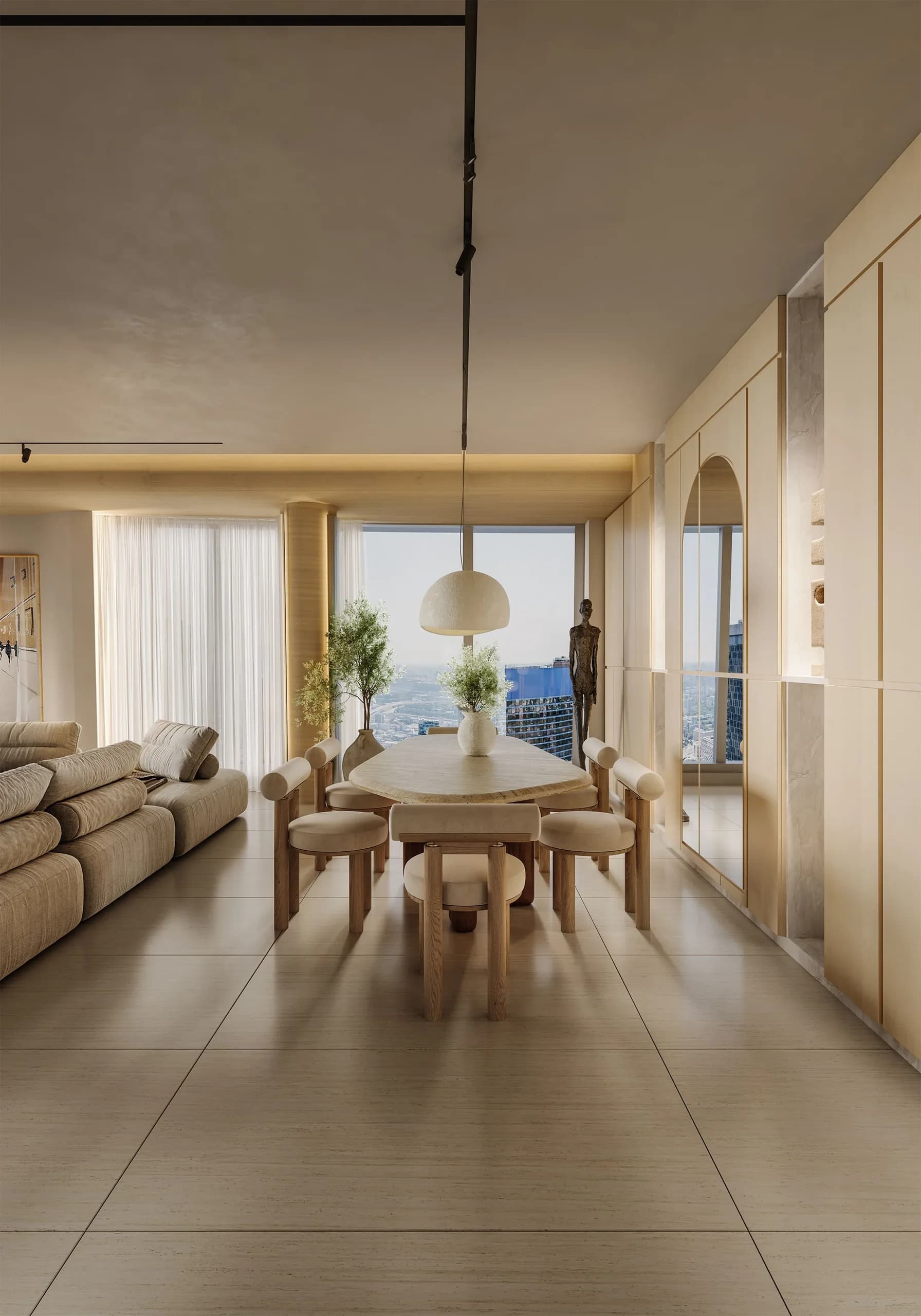 Image 1 of apartment design "Apartment in Damac Heights" in Dubai Marina – Eng. Ahmad Almobayed