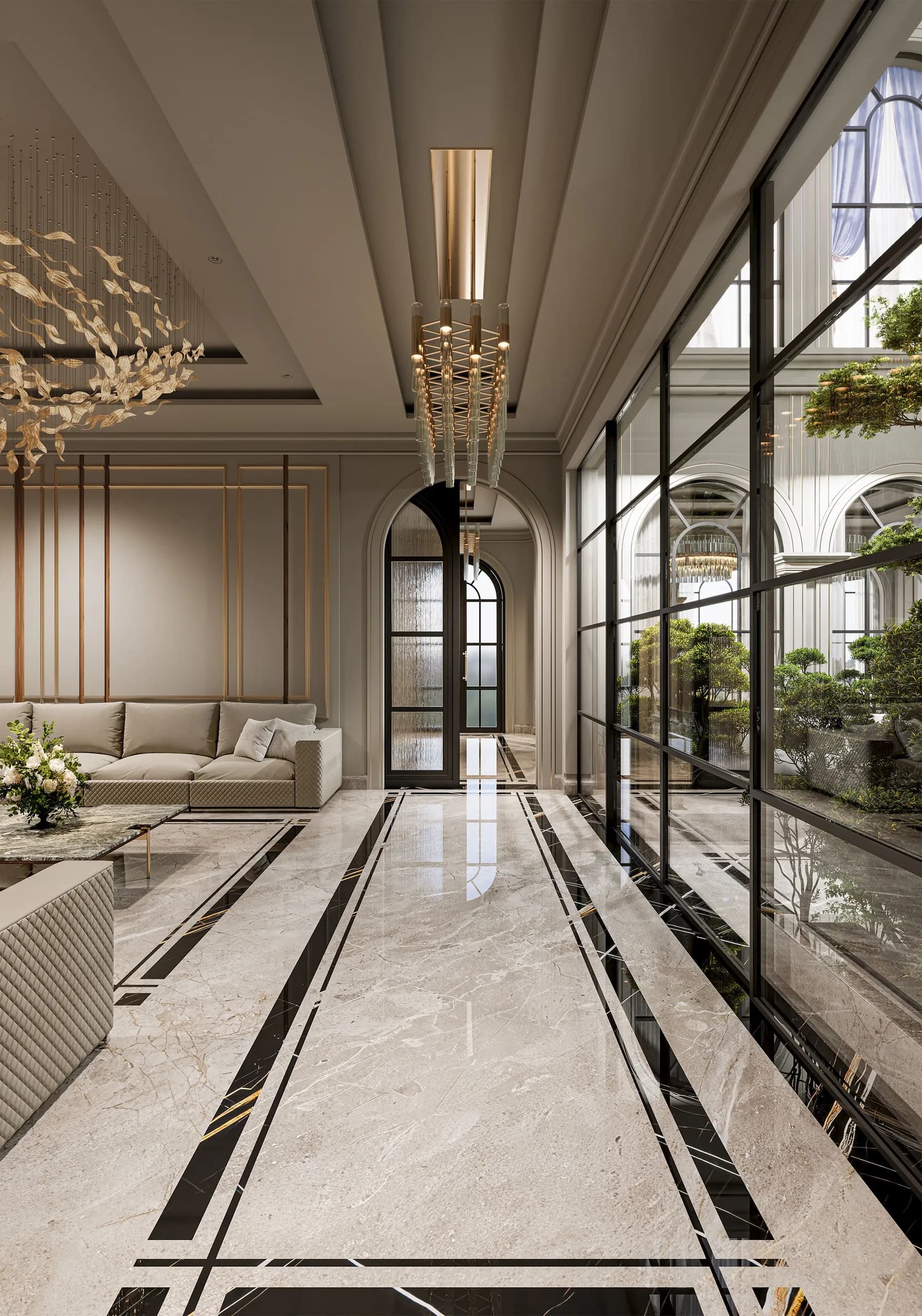 Image 10 of majlis design "Majlis with Reception" in Riyadh, Saudi Arabia – Eng. Ahmad Almobayed