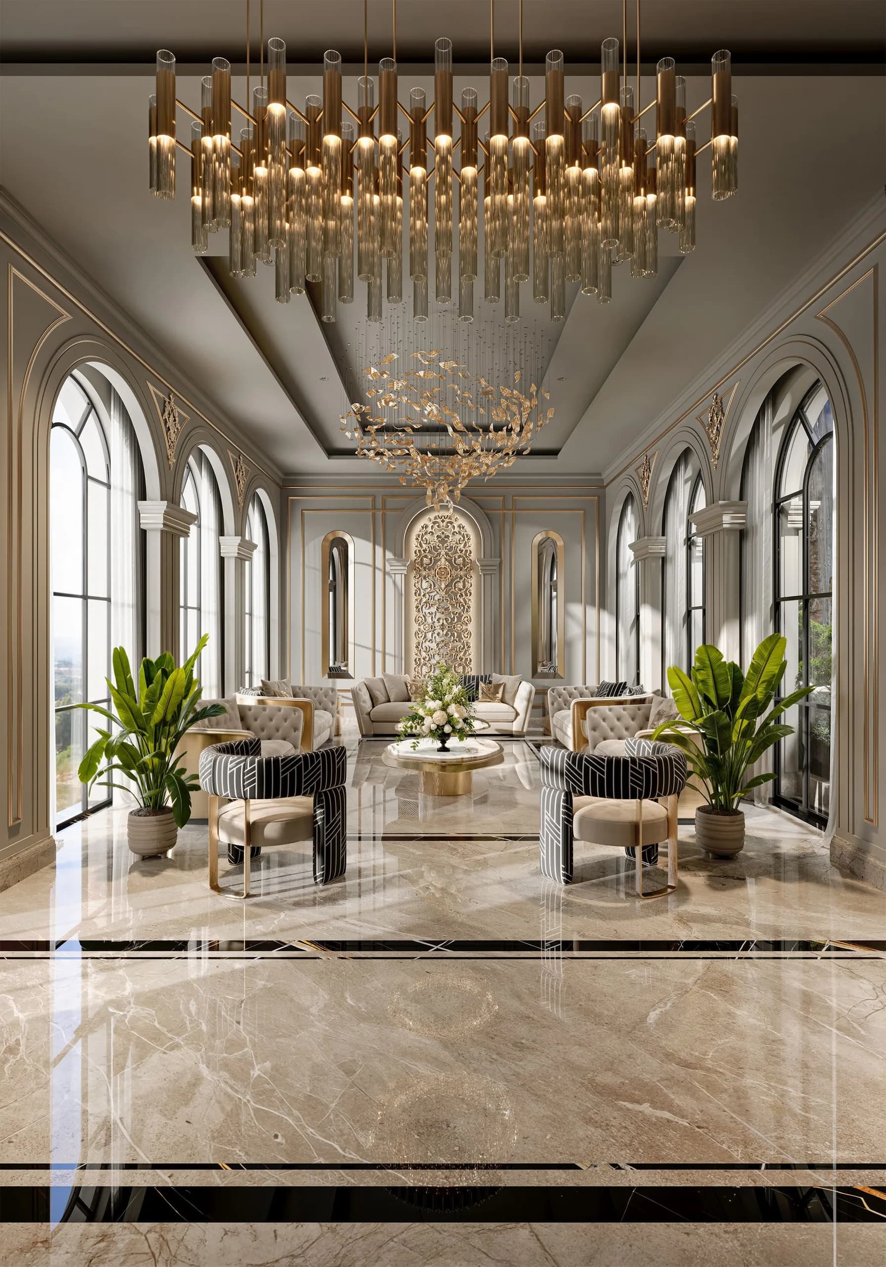 Image 2 of majlis design "Majlis with Reception" in Riyadh, Saudi Arabia – Eng. Ahmad Almobayed