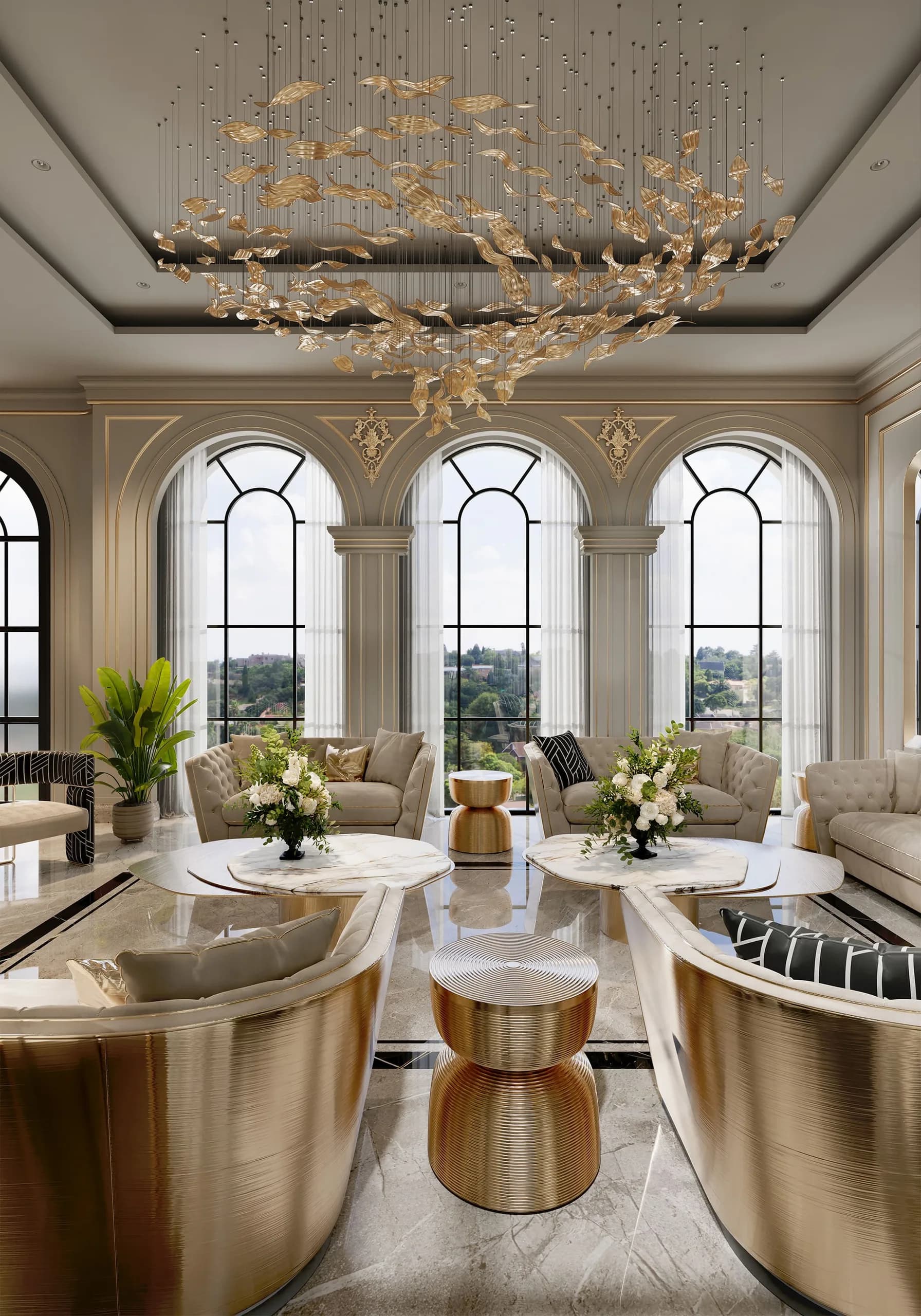 Image 4 of majlis design "Majlis with Reception" in Riyadh, Saudi Arabia – Eng. Ahmad Almobayed