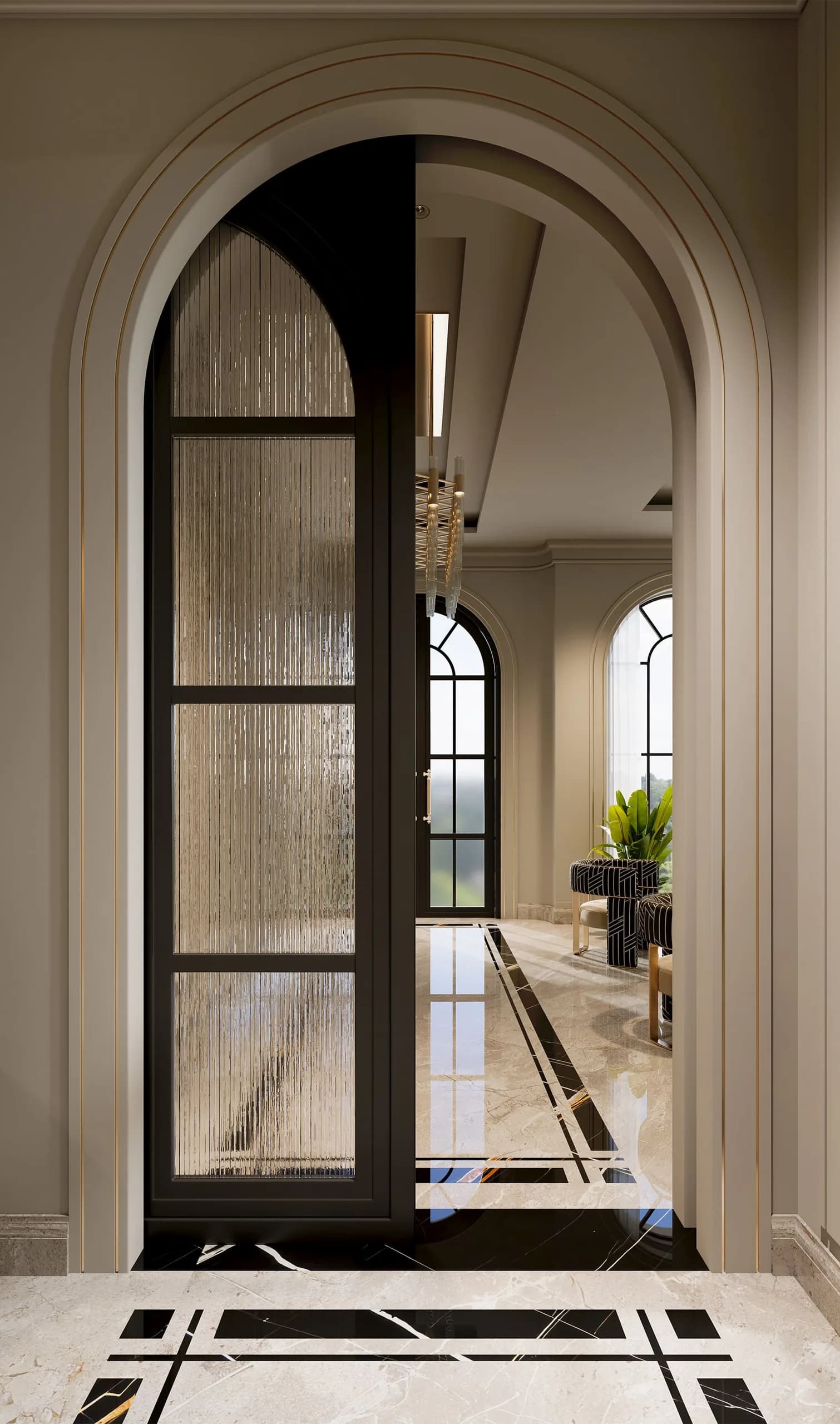 Image 6 of majlis design "Majlis with Reception" in Riyadh, Saudi Arabia – Eng. Ahmad Almobayed