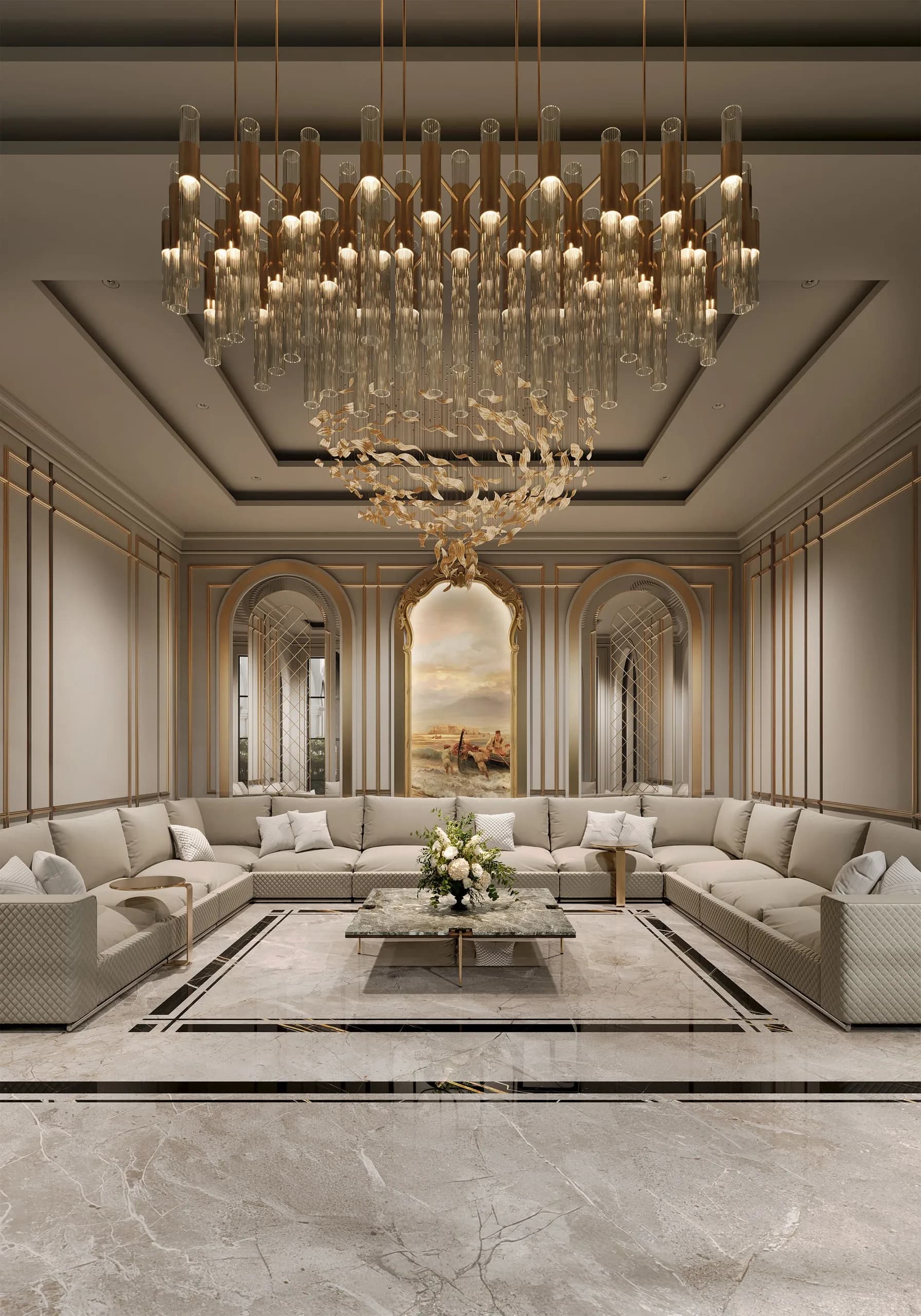 Image 8 of majlis design "Majlis with Reception" in Riyadh, Saudi Arabia – Eng. Ahmad Almobayed